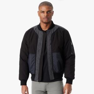 BASS OUTDOOR Hero Mixed Media Zip-Front Bomber Jacket Men's S